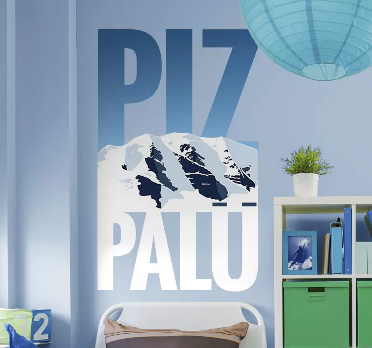 Piz palü berg wandaufkleber - TenStickers