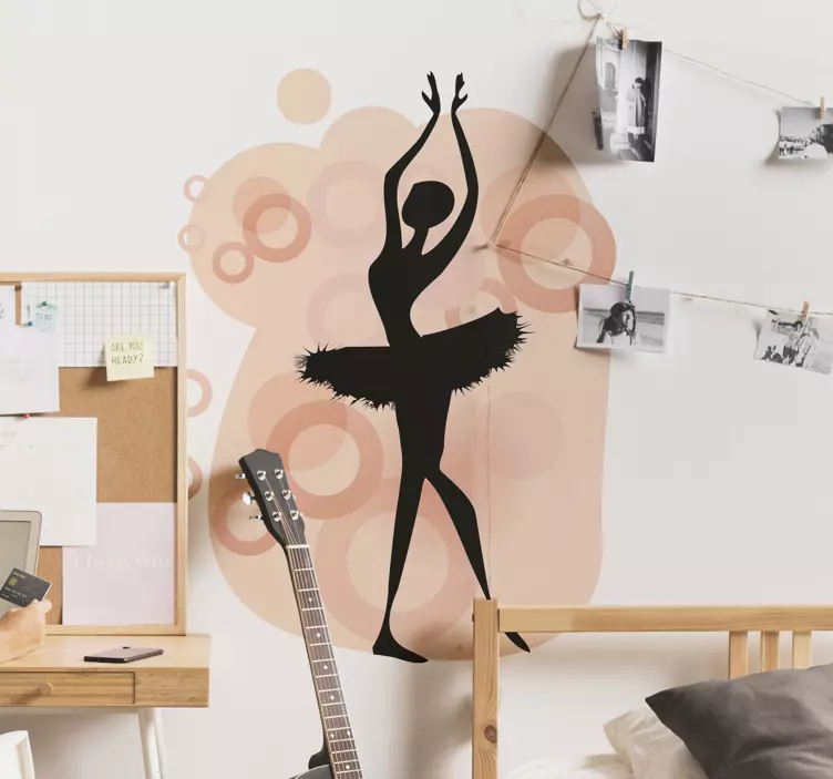 Pop Ballerina Aufkleber - TenStickers