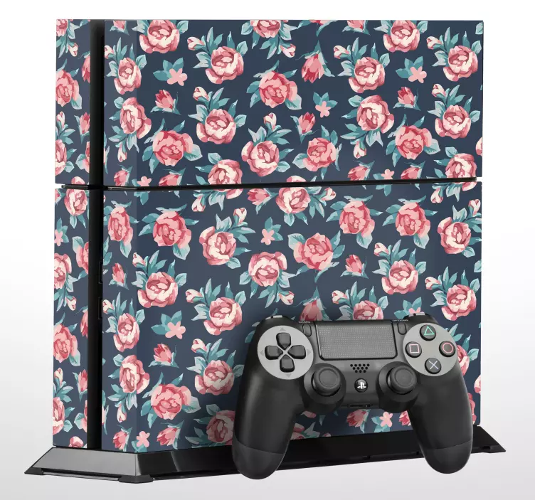 PS4 Playstation Aufkleber Skin Blumen Textur - TenStickers