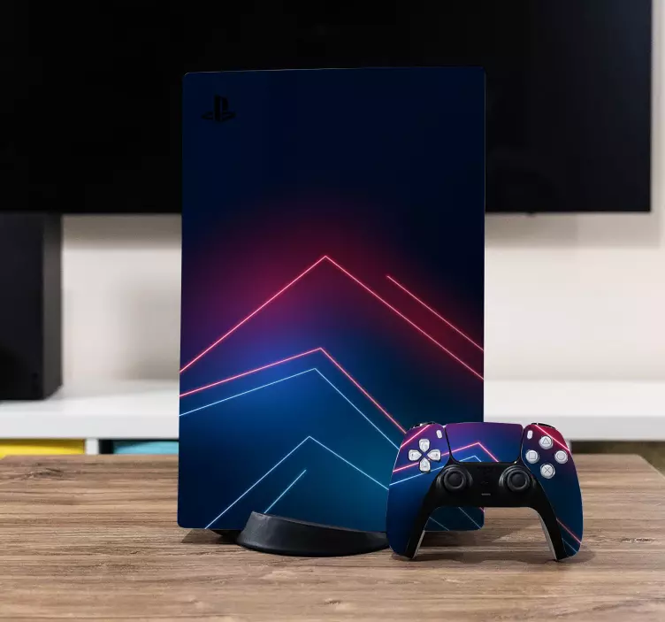 Ps5 skin neon geometrisches muster - TenStickers