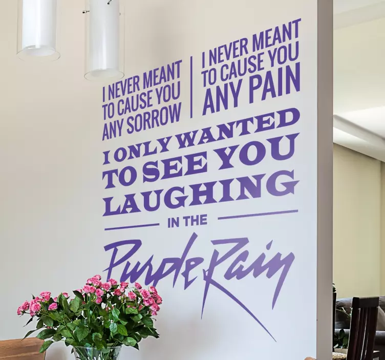 Purple rain Prince Lyrics Aufkleber - TenStickers