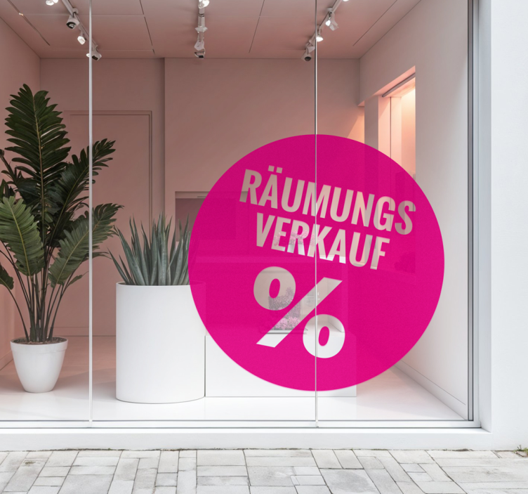 Schaufenster Folie ausverkauf vitrinen - TenStickers