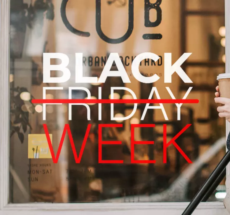 Wandtattoo Black Friday schwarzer Freitag-Verkaufswoche - TenStickers
