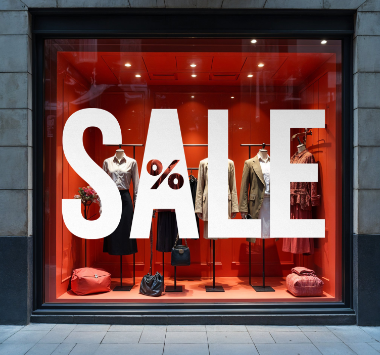 Rabatt Aufkleber große buchstaben - TenStickers