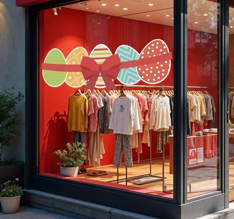 Schaufenster Folie ostereier und band - TenStickers