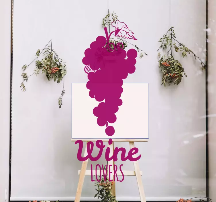 Schaufenster Folie traubentraube wein - TenStickers