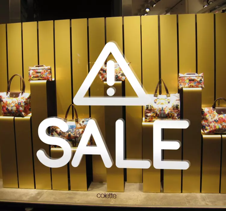 Schaufensteraufkleber Achtung Sale - TenStickers