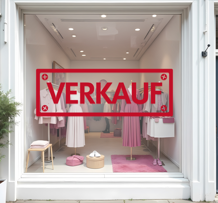 Schaufensteraufkleber Rabatt Schild - TenStickers