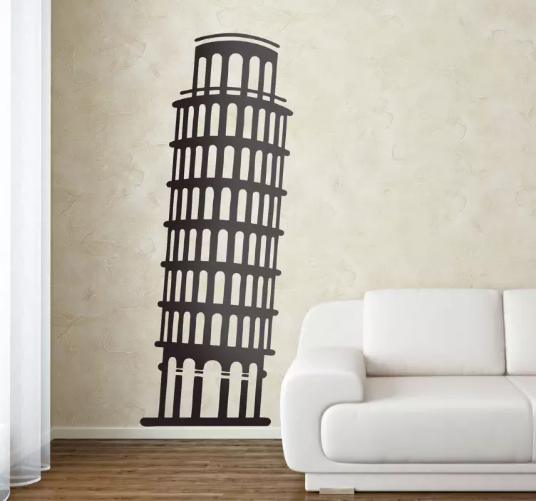 Schiefer Turm von Pisa Sticker - TenStickers