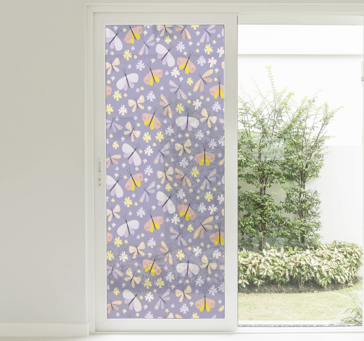 Schmetterling drei fenster aufkleber - TenStickers