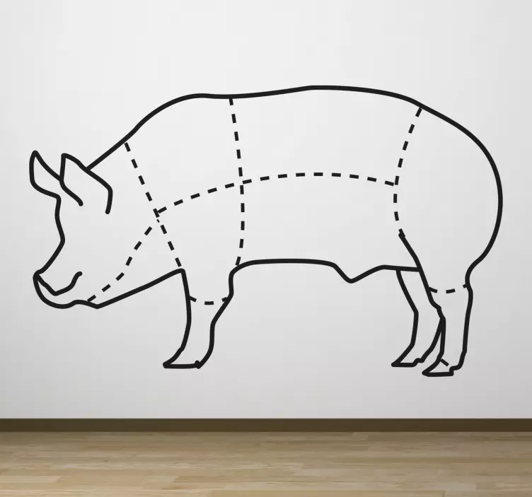 Schwein Teile Aufkleber - TenStickers