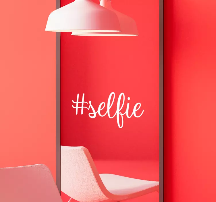 Spiegel Aufkleber #selfie - TenStickers