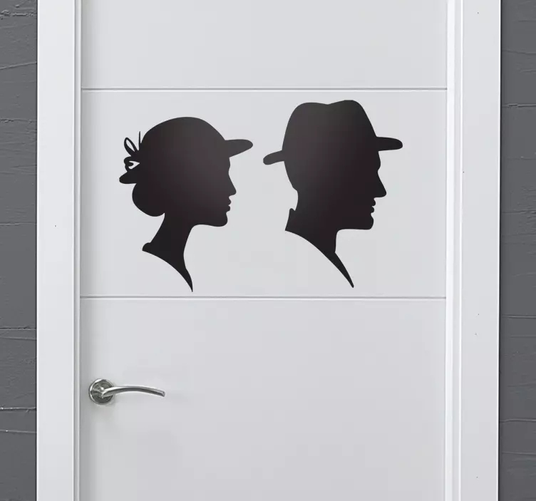 Silhouette Mann und Frau Aufkleber - TenStickers