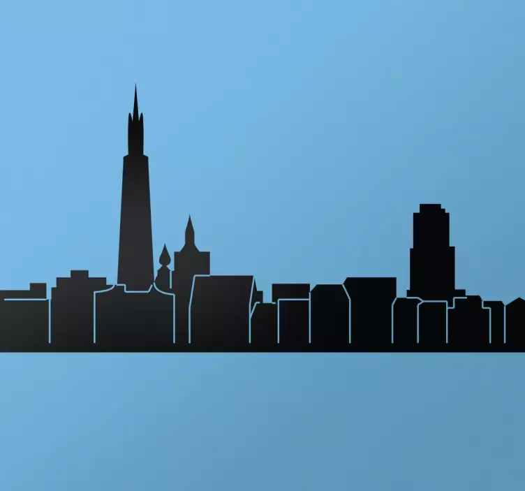 Skyline Antwerpen Aufkleber - TenStickers