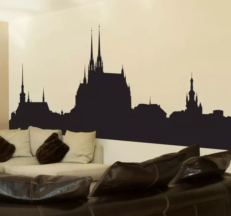 Skyline Brno Wandtattoo - TenStickers