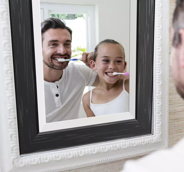 Spiegel Aufkleber Schwarzer Rahmen - TenStickers