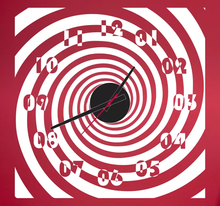 Spirale Uhr Aufkleber - TenStickers