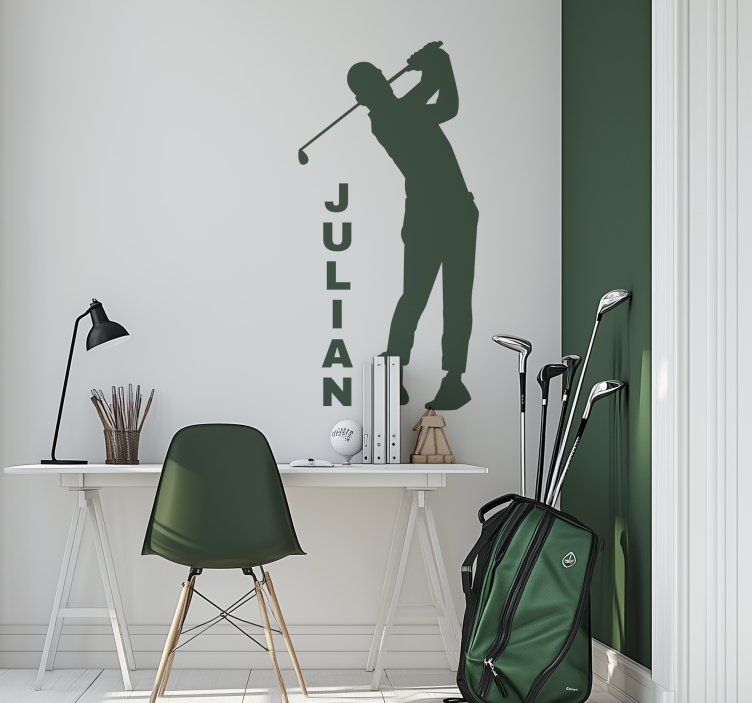 Sport Sticker golfspieler-silhouette - TenStickers