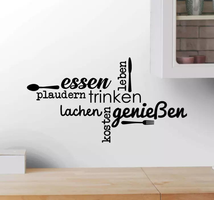 Wandtattoo Zuhause Essen und textur genießen - TenStickers