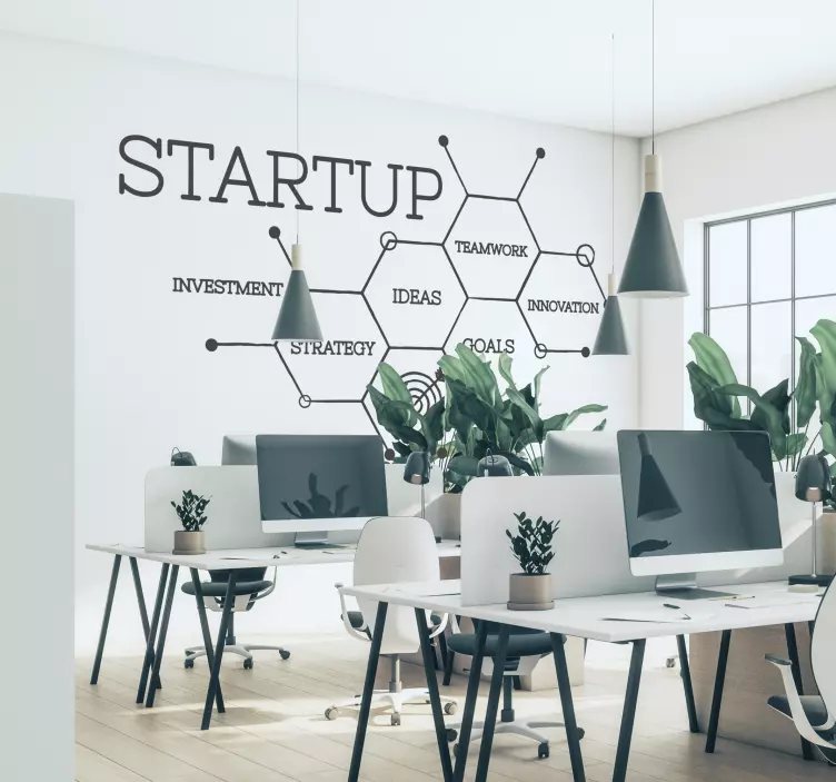 Aufkleber Büro konzepte für Start-ups sind Ideen, die Unternehmer - TenStickers