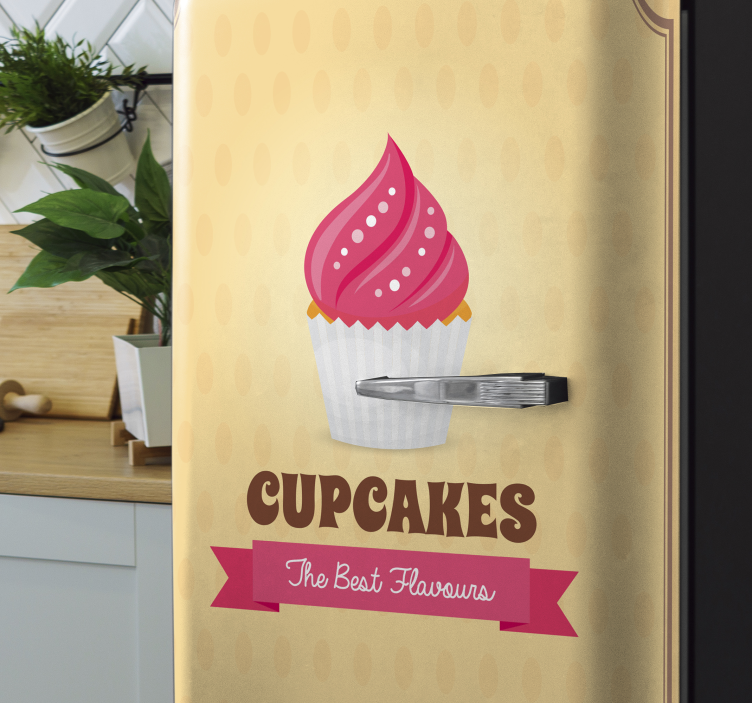 Sticker Essen cupcake-magnet - TenStickers