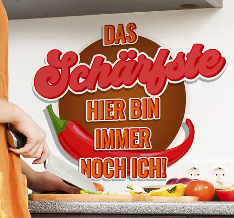 Sticker Essen Küchenaufkleber - Das schärfste - TenStickers