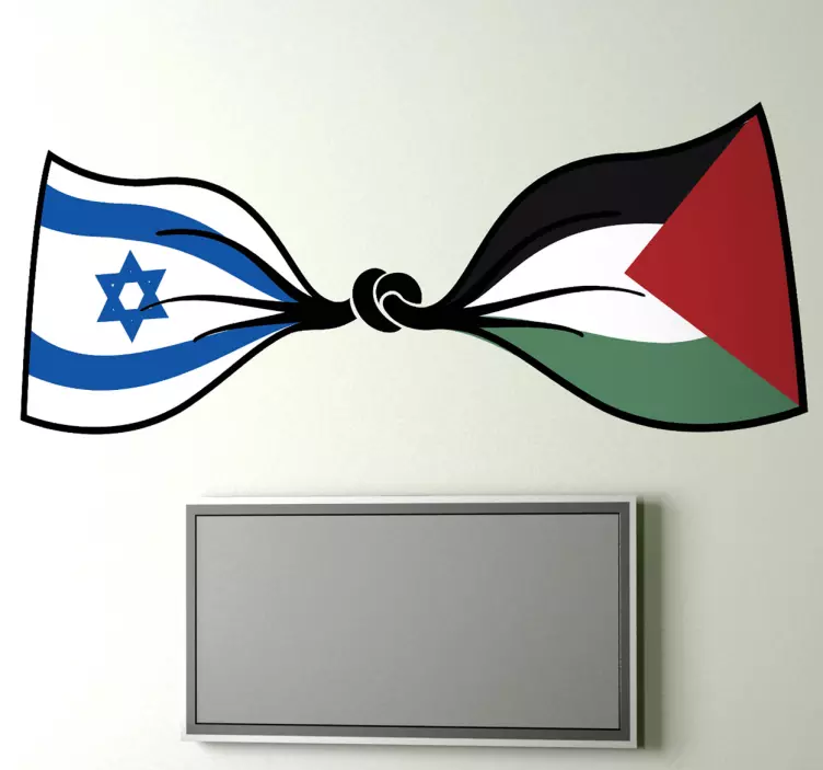 Sticker Israel Palestina Flagge - TenStickers