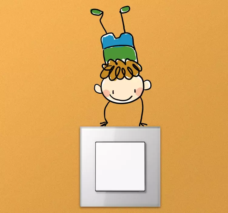 Sticker Lichtschalter kleiner Akrobat - TenStickers
