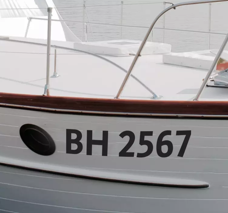 Aufkleber Marine anpassbare Schiffsregistrierung - TenStickers
