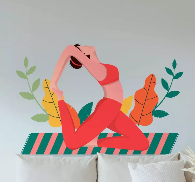 Sticker Mode yoga-pose-abbildung - TenStickers