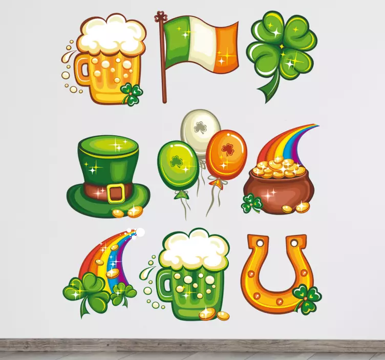 Sticker Sammlung Saint Patricks Day - TenStickers