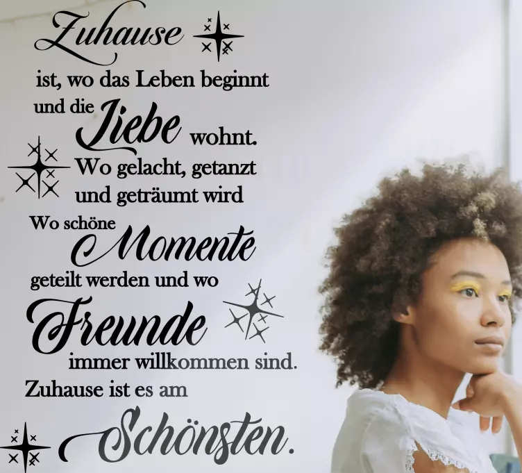 Wandtattoo Zitat Heimatliebe momente - TenStickers