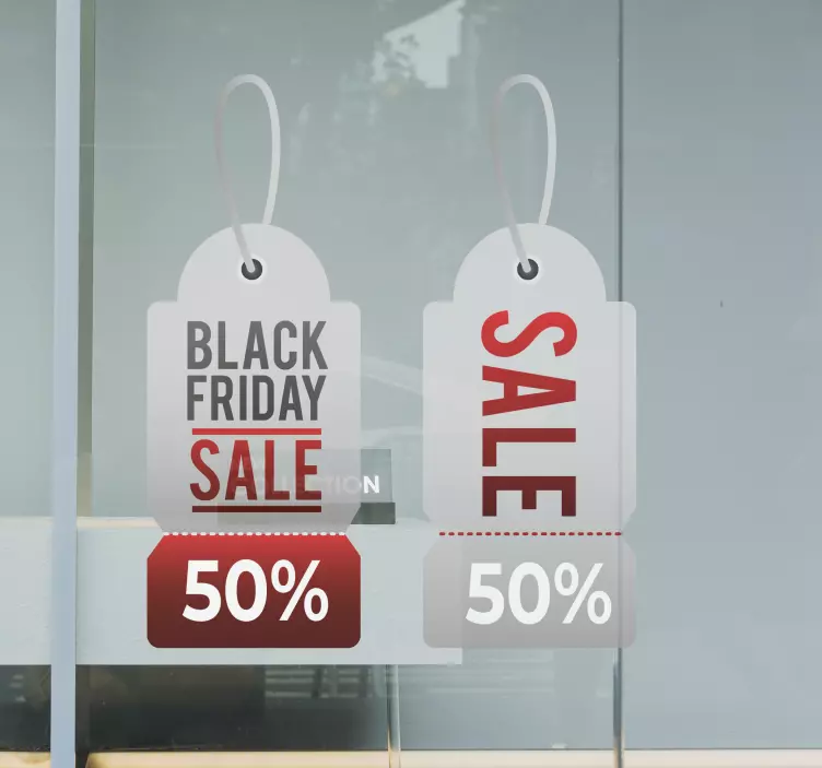 Wandtattoo Black Friday Zwei anpassbare schwarze freitag - TenStickers