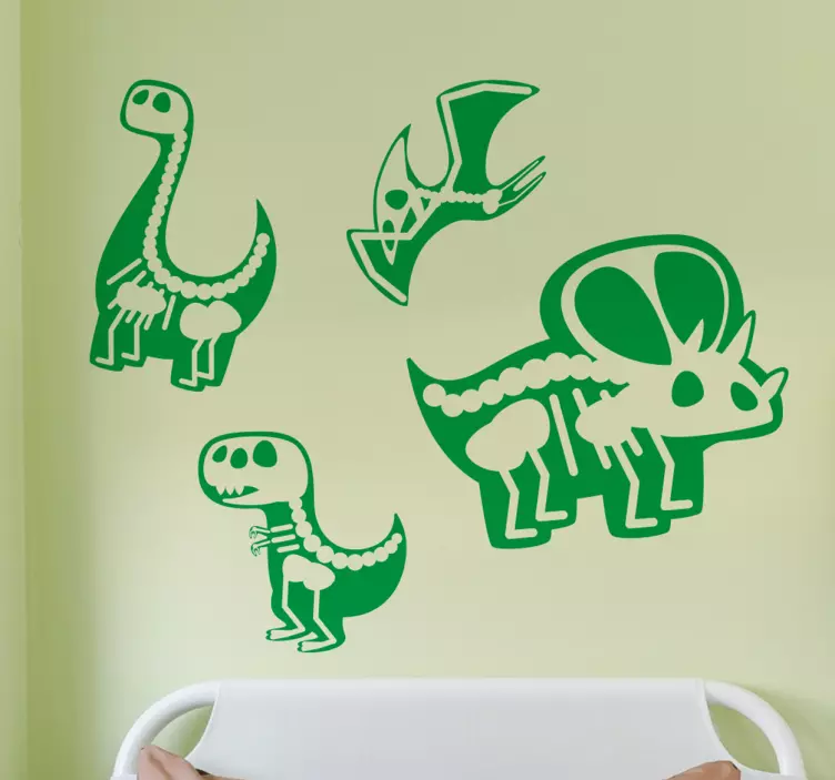 Wandtattoo Dinosaurier Skelette - TenStickers