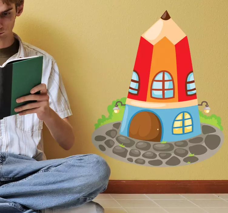 Stifthaus Aufkleber - TenStickers