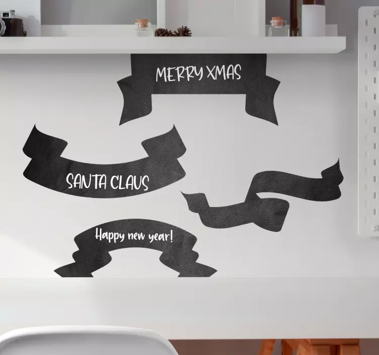 Tafelfolie festliches bannerset - TenStickers