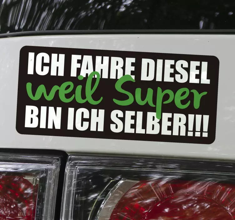 Text Aufkleber Autoaufkleber Diesel - TenStickers