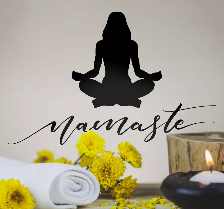 Text Aufkleber Namaste Yoga Entspannung - TenStickers