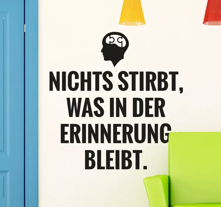 Text Sticker Nichts Stirbt - TenStickers