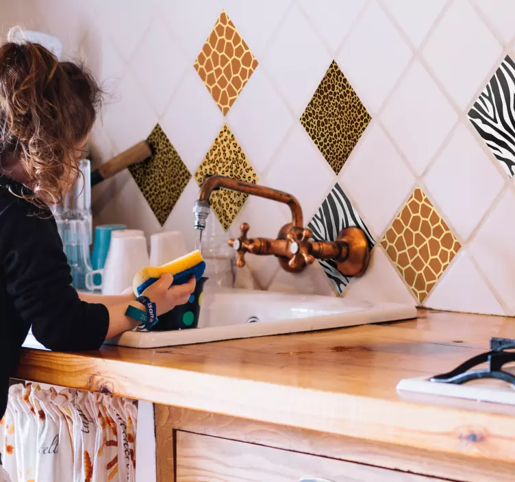 Fliesen Aufkleber Tierdruck - TenStickers