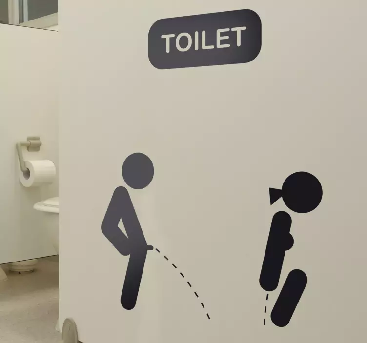 Aufkleber Toilettenschild - TenStickers