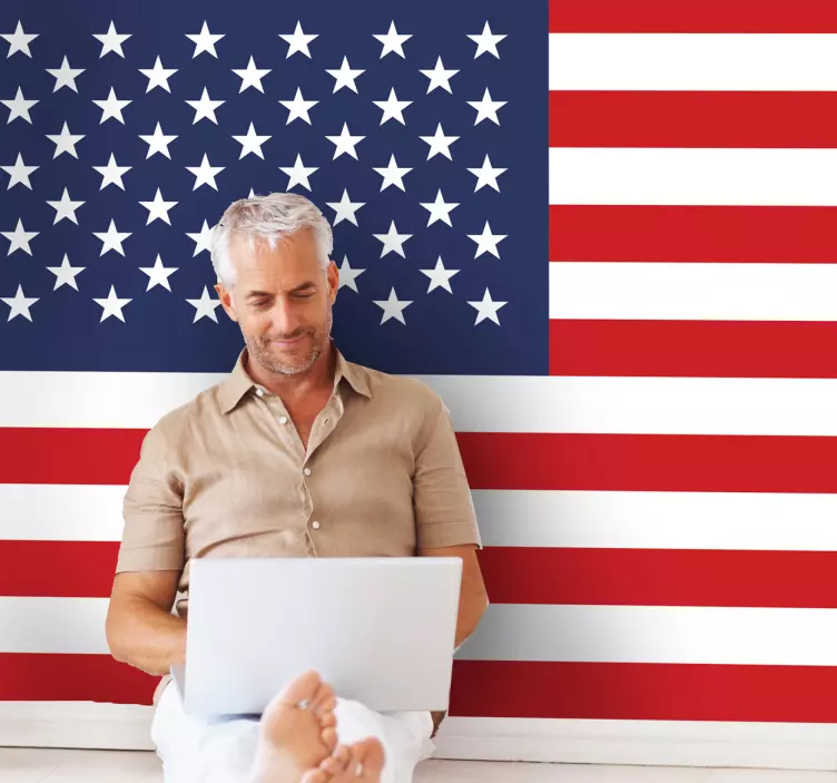 Wandtattoo Wohnzimmer USA Flagge - TenStickers