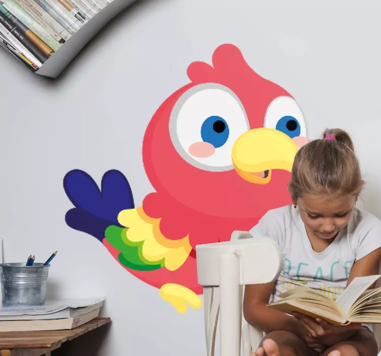 Wandsticker Vogel Anime papagei - TenStickers