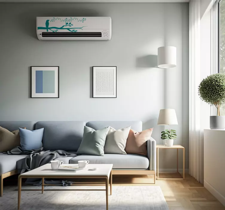 Wandtattoo Vogel singender VogelDer singende Vogel trällert sein  - TenStickers