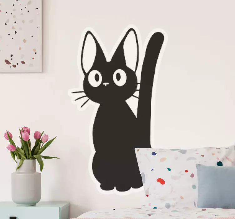 Wandtattoo Anime schwarze katze - TenStickers