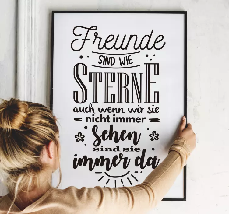 Wandspruch Wandtattoo Freunde sind wie Sterne - TenStickers