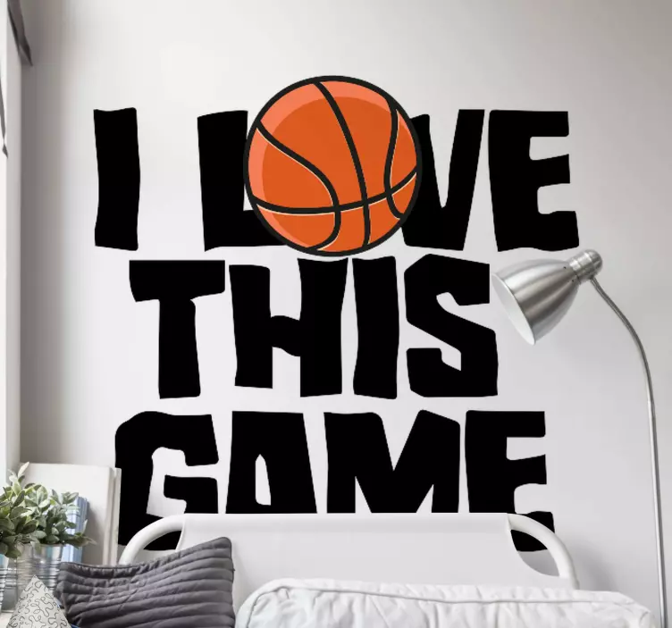 Wandtattoo Basketball Basketballspieler mit Text - TenStickers
