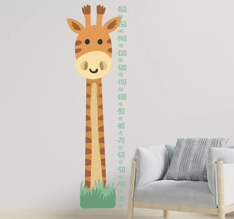 Wandtattoo Messlatte Giraffe mit wachstumsmesser - TenStickers