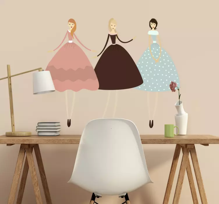 Wandtattoo abstrakte modische Mädchen - TenStickers