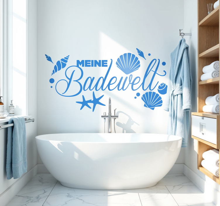 Wandtattoo Badezimmer meine badewelt - TenStickers